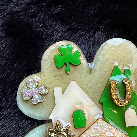 RARE Vintage Lucinda House Irish St. Patrick Lucky Clover Shamrock Pot Gold - Picture 4 of 4